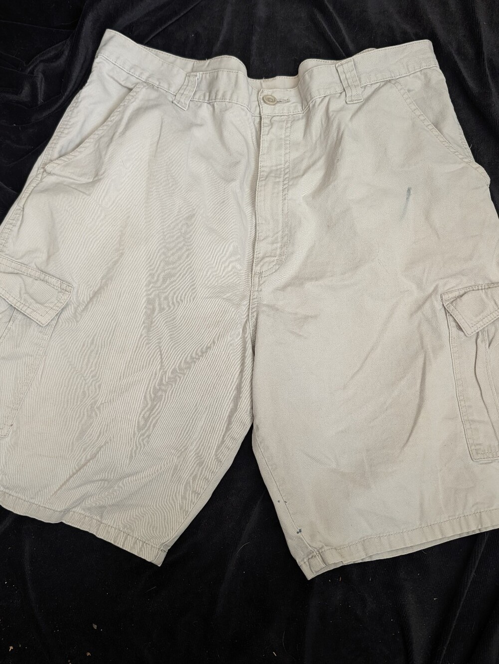 Men's Cargo Shorts - Beige Lightweight Casual